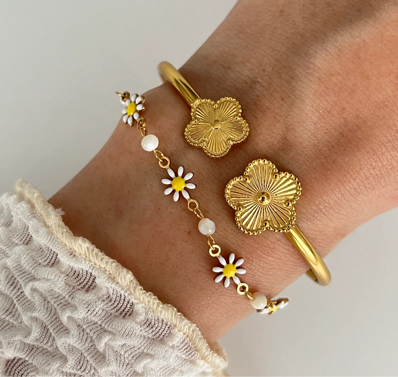 « Fleurs »Bracelet, Gold