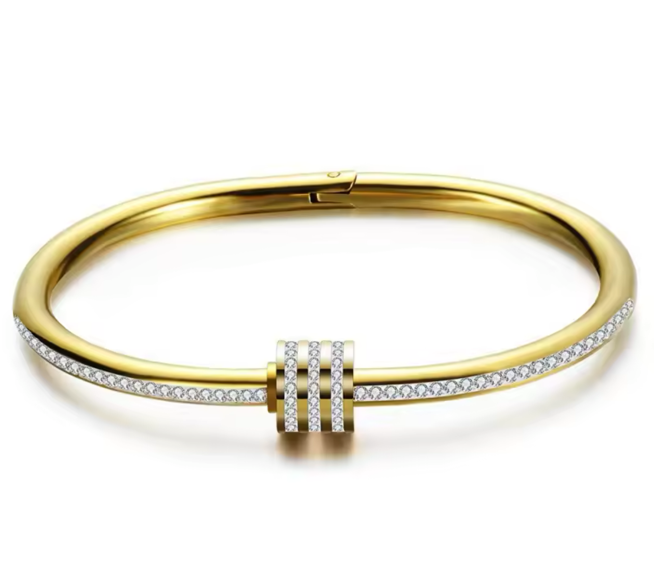 Middle twist Bangle, Gold