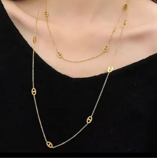 “Ovals” long necklace