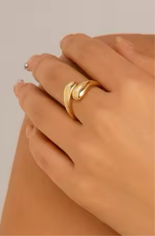 Gold drop Ring