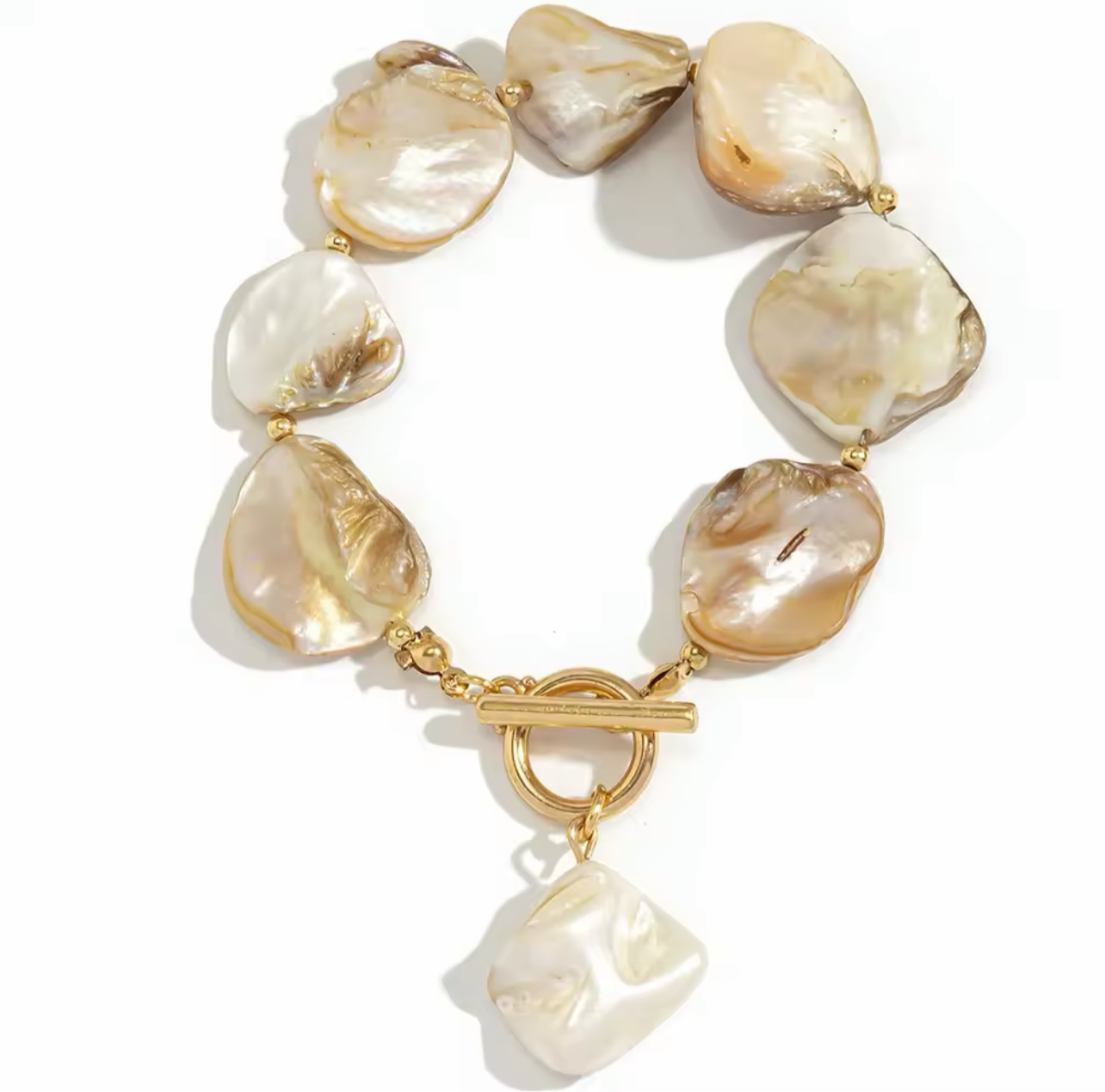 Seaside Pearl Bracelet, Beige