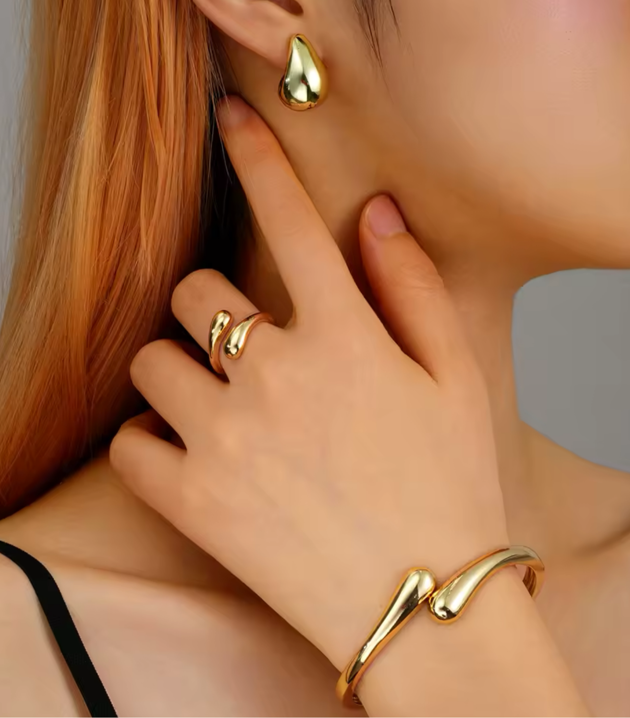 Gold Drop, Earrings
