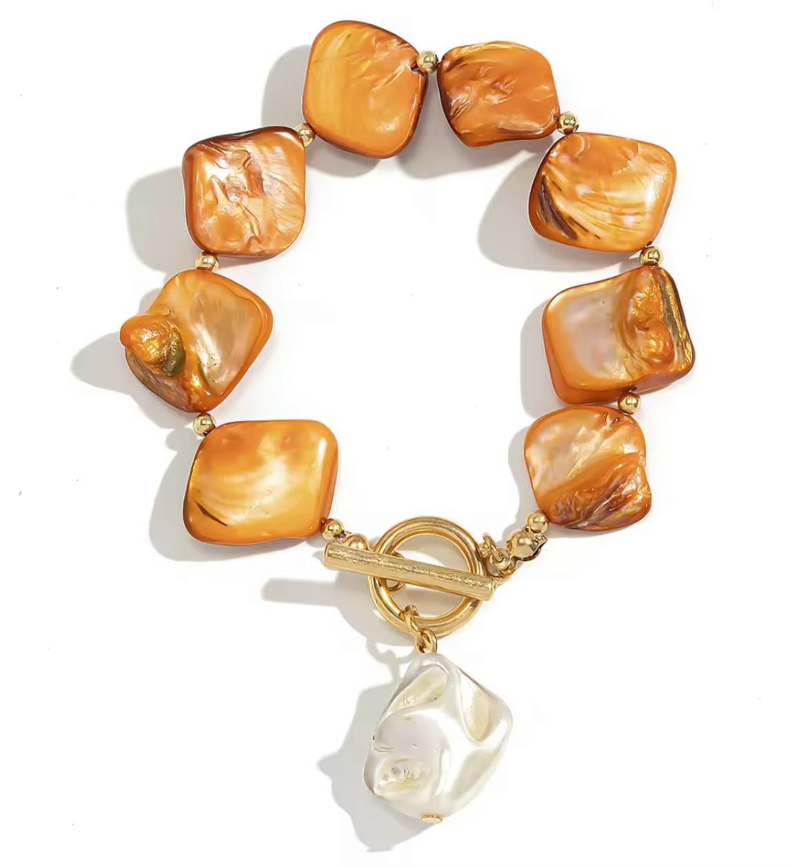 Seaside pearl bracelet, Rusty