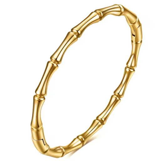 Bones Bangle, Gold