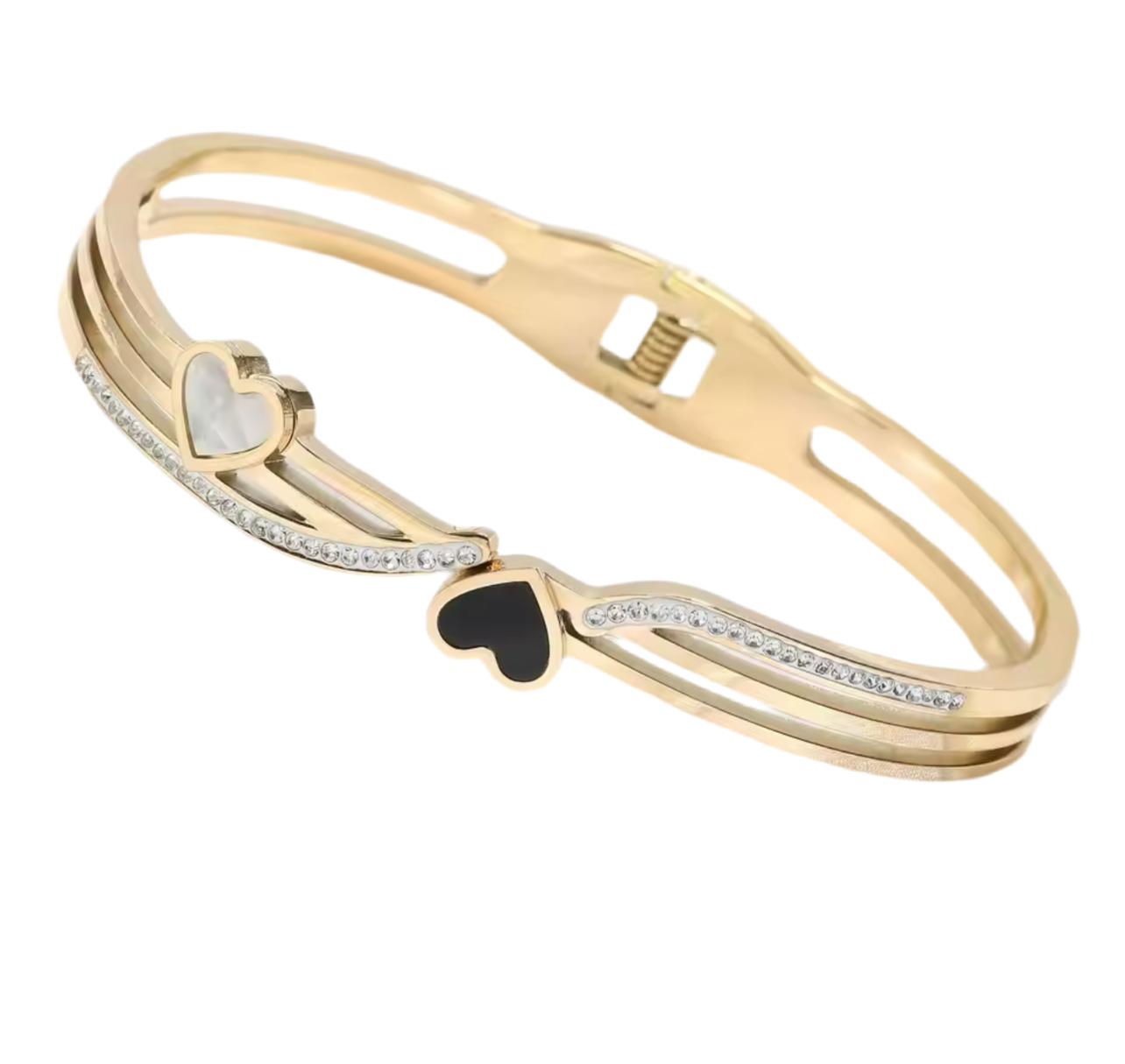 Double hearts Bangle