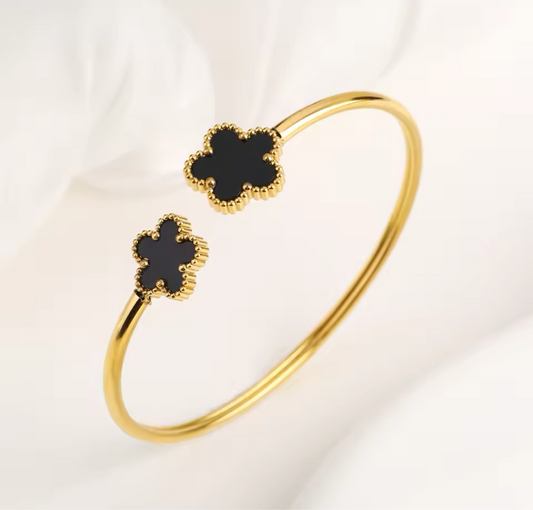 « Fleurs » Bracelet, black