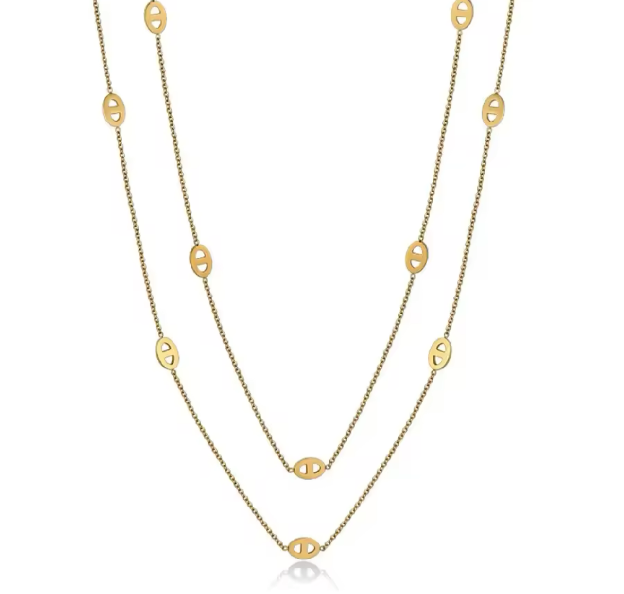 “Ovals” long necklace