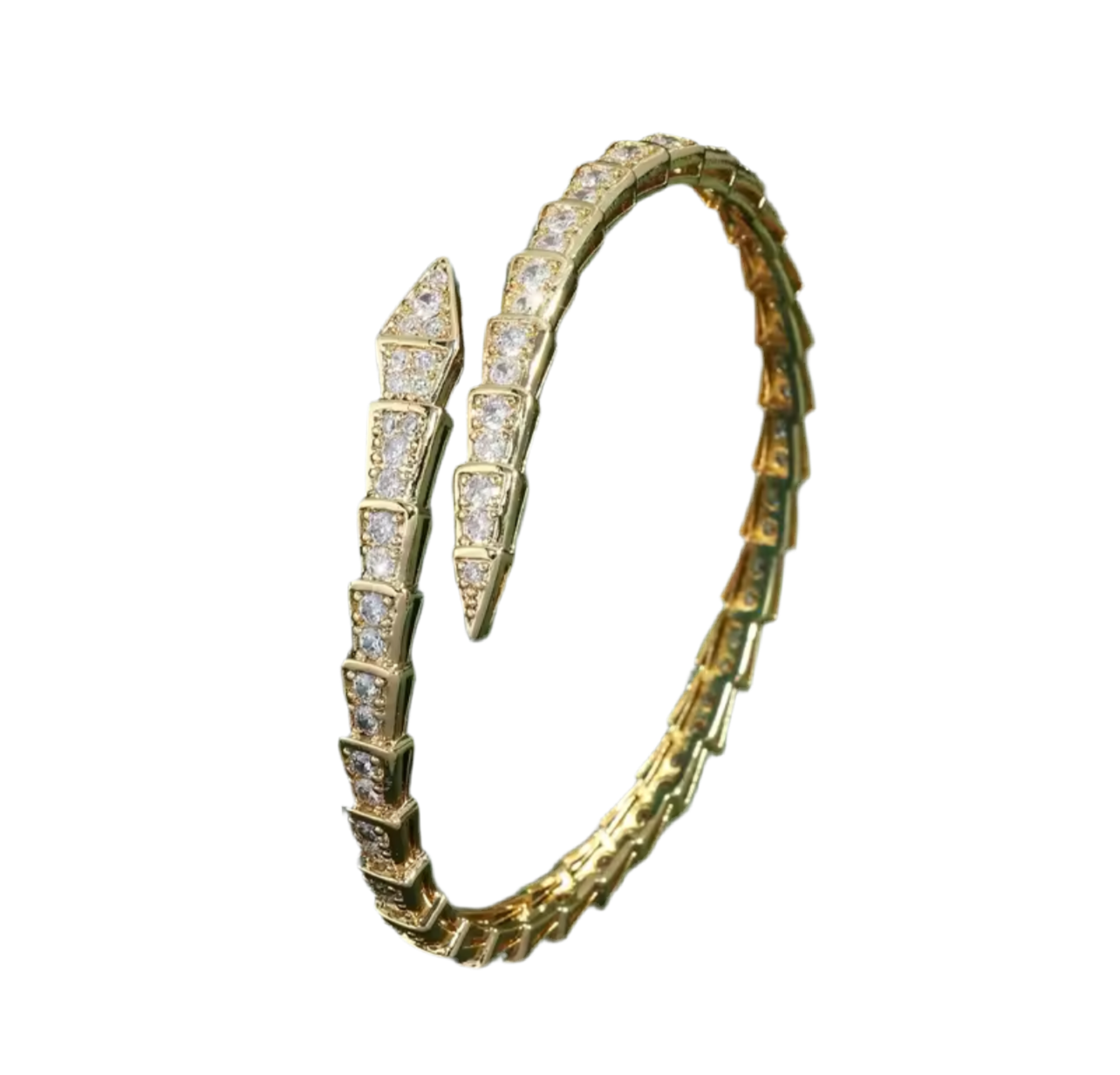 Snake bone, Gold & Zirconia