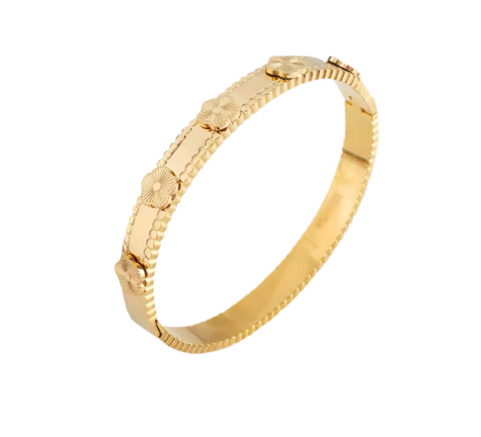 The Floral Bangle, Gold
