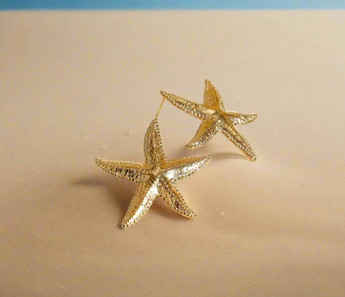 Seaside Starfish Earrings, Big